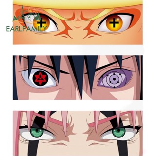 Earlfamily สติกเกอร์ไวนิล ลายอนิเมะ Sharingan Ninja Eyes กันน้ํา สําหรับติดตกแต่งรถยนต์ รถจักรยานยนต์ 13 ซม.