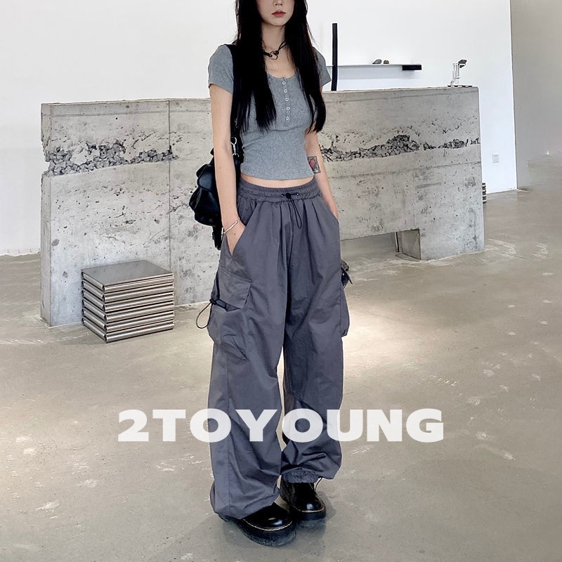 2toyung-กางเกงขายาวผู้หญิง-กางเกงขายาว-ผ้า-ที่สะดวกสบาย-pants-dc2805