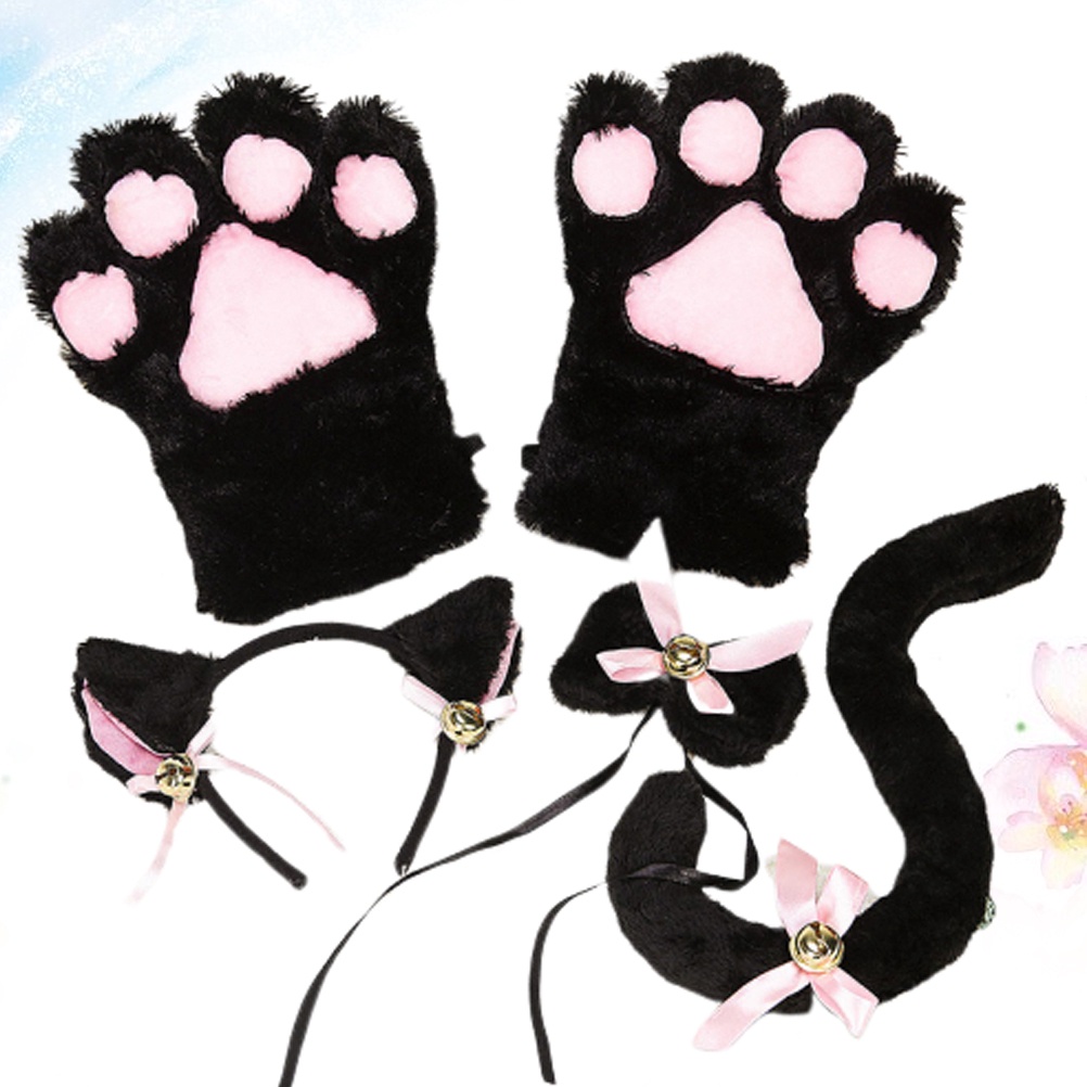 ถุงมือคอสเพลย์-รูปอุ้งเท้าแมวโลลิต้า-กอธิค-แบบสร้างสรรค์-0ygb-5-ชิ้น