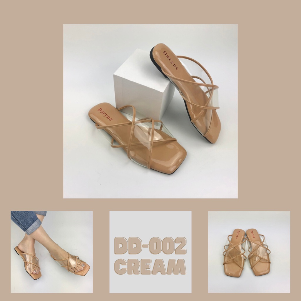 dd-002-สีน้ำเงิน-ครีม-ขาว-รองเท้าแตะแบบสวม-หน้าพลาสติก-สายไขว้