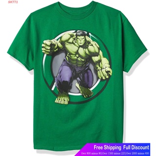 ผ้าฝ้ายแท้ Marvelเสื้อยืดยอดนิยม Marvel Kids Boys Avengers Iron Man Hulk T-Shirt Marvel Short sleeve T-shirtsS-5XL_07