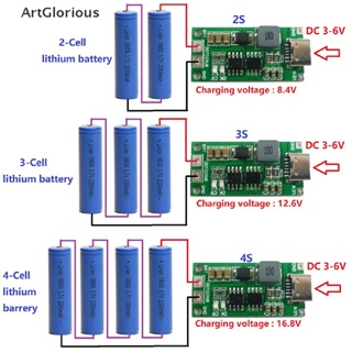 ภาพหน้าปกสินค้าอุปกรณ์ชาร์จลิเธียมไอออน โพลิเมอร์ หลายเซลล์ 2S 3S 4S Type-C เป็น 8.4V 12.6V 16.8V ที่เกี่ยวข้อง