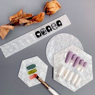 【AG】Nail Color Plate Shell Pattern Non-Fading Natural Palette Plate Mixing Tool for