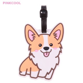 Pinkcool ป้ายแท็กกระเป๋าเดินทาง ลายแพนด้าคอร์กี้น่ารัก แบบพกพา 1 ชิ้น