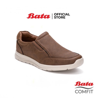 Bata Comfit บาจา คอมฟิต รองเท้าสลิปออน แบบสวม เพื่อสุขภาพรองรับน้ำหนักเท้า สำหรับผู้ชาย รุ่น Doct สีน้ำตาล 8514071