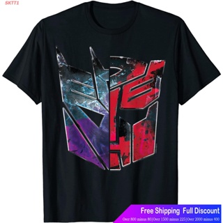 SKTT1 เสื้อยืดกีฬา Transformers: War For Cybertron Decepticon Autobot Split T-Shirt Popular T-shirts_11