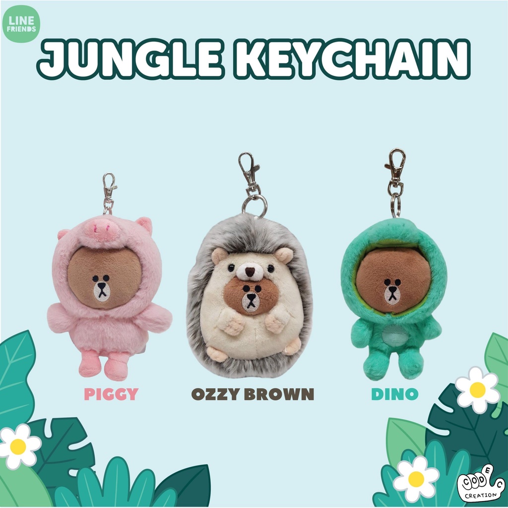 line-friends-jungle-keychain