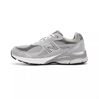 100% authentic New Balance 990 v3 grey sports shoes maleรองเท้ากีฬา