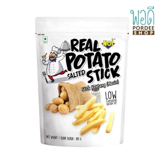 สินค้า มันฝรั่งชนิดแท่งทอดกรอบโรยเกลือ Real Potato Stick NOI (เจ) 100 กรัม.