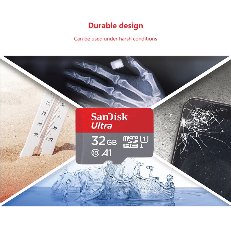 ภาพสินค้าSandisk Ultra การ์ดหน่วยความจำวิดีโอ MicroSD ความเร็วสูง 120MB/s ความจุ Class10 A1 32/64/128/256GB การ์ดหน่วยความจำ จากร้าน simple.pro บน Shopee ภาพที่ 8