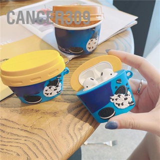 Cancer309 เคสหูฟังกันกระแทกรูปถ้วยไอศครีมซิลิโคนเอียร์บัดฝาครอบป้องกันสำหรับหูฟังบลูทูธ