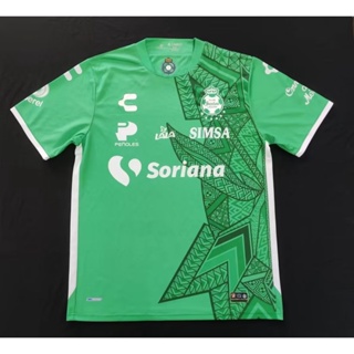 [Fans] เสื้อยืดแขนสั้น พิมพ์ลายฟุตบอล Santos 2223 สีเขียว คุณภาพสูง ไซซ์ S-3XL