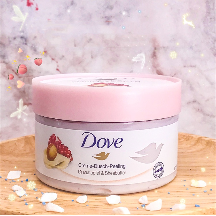 การจัดส่งในท้องถิ่น-dove-สครับผิวเมล็ดทับทิม-สูตรเยอรมัน-ขัดผิว-ไวท์เทนนิ่ง-ให้ความชุ่มชื้น-225มล