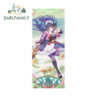 Earlfamily สติกเกอร์ ลาย Genshin Impact Girl น่ารัก กันรอยขีดข่วน ขนาด 13 ซม. x 5.3 ซม. สําหรับตกแต่งรถยนต์ DIY