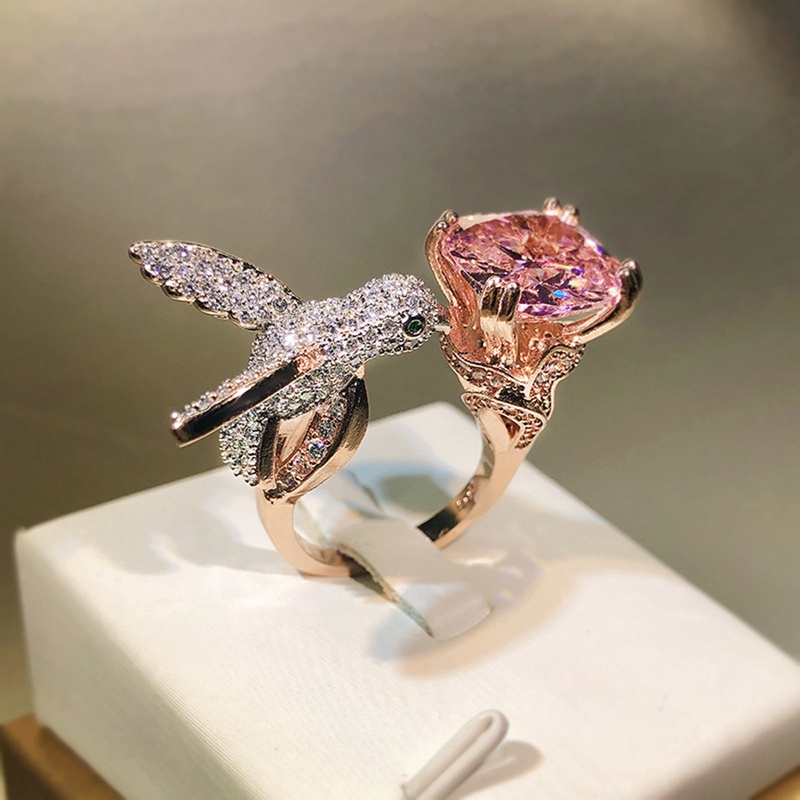 fancy-แหวนเงินแท้-925-รูปนกฮัมมิ่งเบิร์ด-ประดับเพชร-ปรับได้-สําหรับเจ้าสาว-หมั้น-งานแต่งงาน-ครบรอบ-ของขวัญ