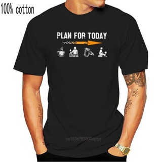 เสื้อยืด พิมพ์ลาย Plan For Today Bricklayer Plan Version Wo แฟชั่นสําหรับผู้ชาย