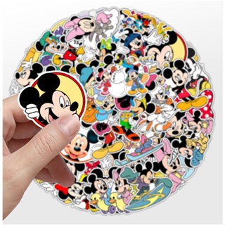 💥พร้อมส่ง💥New Disney Mickey mouse pooh donald duck มิกกี้ 50 แผ่น พีวีซี กันน้ำ สติ๊กเกอร์ USA CARTOON