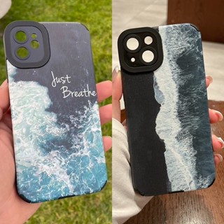 เคสไอโฟนลายคลื่นทะเล ดูแพง สวย iphone Case7/8p X/XS Max XR 11/12/13Pro 11/12/13ProMax 12/13mini 7/8/SE2 14 14pro 14plus