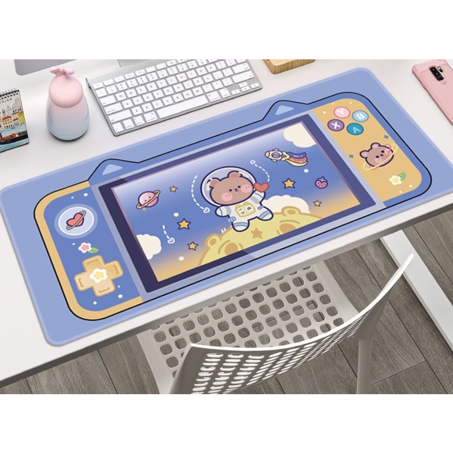 แผ่นรองเมาส์-ลายน่ารัก-แผ่นใหญ่-กันลื่น-ทนทาน-ซักได้-mouse-pad