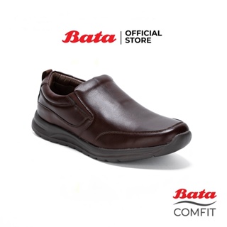 สินค้า Bata Comfit บาจา คอมฟิต รองเท้าเพื่อสุขภาพแบบสวม กึ่งทางการ ใส่ลำลอง สวมใส่ง่าย น้ำหนักเบา สำหรับผู้ชาย รุ่น Clinton สีน้ำตาล 8514182