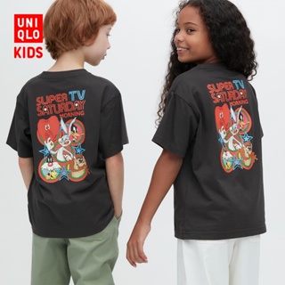 Uniqlo เสื้อยืด แขนสั้น พิมพ์ลาย Looney Tunes สําหรับเด็กผู้ชาย และเด็กผู้หญิง (UT) 454296
