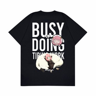 Sakazuki Kaos Anime Spy X Family Anya Forger Busy Doing Tiring Work T-shirt Series-A0167_05