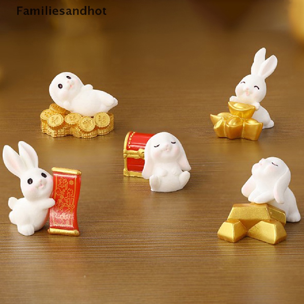 familiesandhot-gt-ฟิกเกอร์กระต่ายปีใหม่-น่ารัก-เครื่องประดับภูมิทัศน์ขนาดเล็ก-สําหรับตกแต่งบ้าน-2023