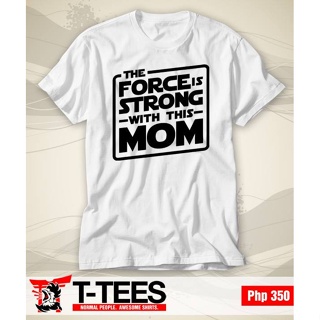 Pop-Culture Fan T-shirt - Star Wars - The Force is strong with this Mom (White)_01