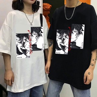 Black Clover Harajuku T-shirt Anime Asta Yuno Graphic Manga Short Sleeve O- Neck Fashion Loose Casual T Shirt Unise_01