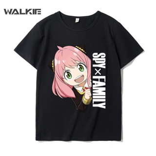 WALKIE Spy X Family Tshirt Character Anya Forger Bond Anime Printing Boys Graphic T-shirt Kids Short Sleeve Tops Gi_05