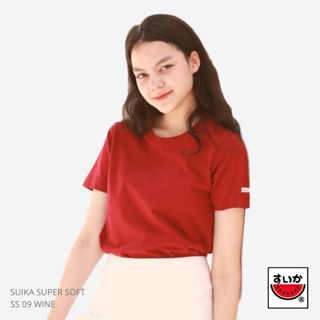 แตงโม (SUIKA) - เสื้อยืดคอกลม SUPERSOFT สี SS09 WINE