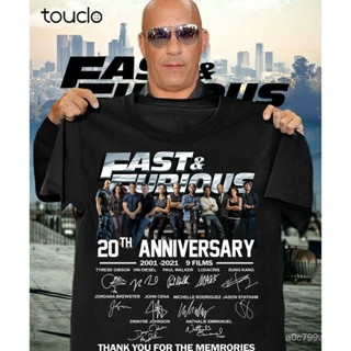 Fast.And.Furious 20th Anniversary 2021 9 เสื้อยืดลําลองแขนสั้นพิมพ์ลาย Thank You สําหรับผู้ชาย dnZX_07