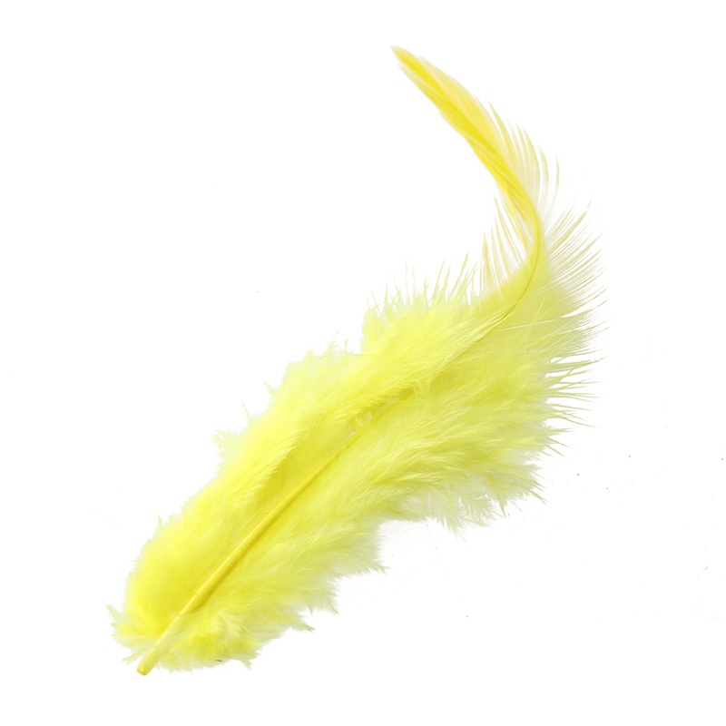 ขนนกย้อมสี-ขนาด-10-15-ซม-สีเหลือง-สําหรับตกแต่ง-จํานวน-50-ชิ้น