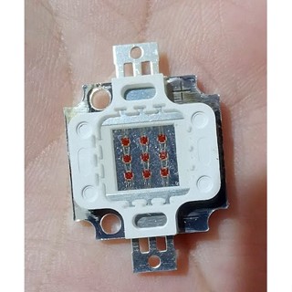 LED HIGH POWER 10W RED 620nm แดงอมส้ม  chip taiwan   เกรด A