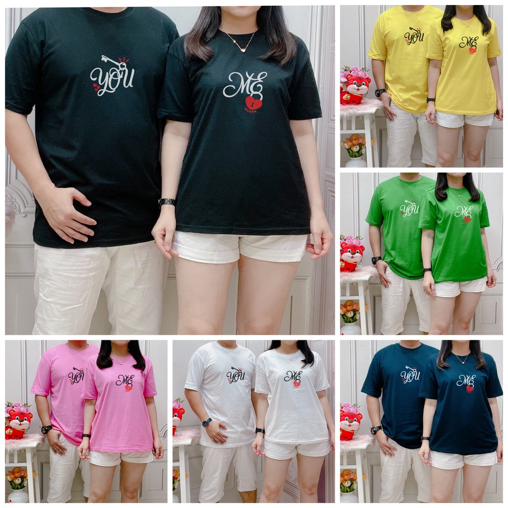 s-5xl-ผ้าฝ้าย-100-เสื้อยืดคู่รัก-พิมพ์ลาย-lock-key-couple-romantic-couple-สําหรับผู้ชาย-และผู้หญิง