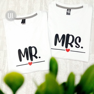 เสื้อคู่รัก สีขาว สกรีน Mr.&Mrs.*พร้อมส่ง* C110 ตัวละ_05