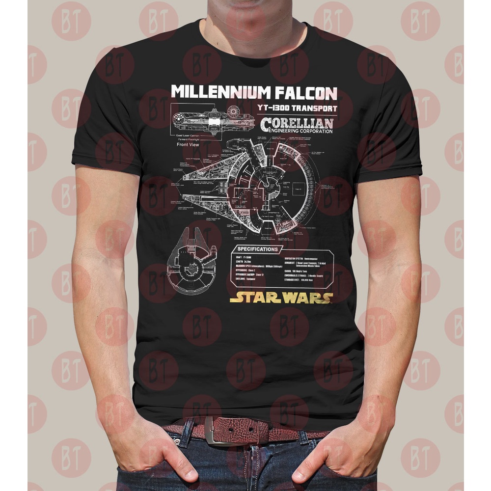 star-wars-millenium-falcon-unisex-gildan-premium-s-to-5xl-t-shirt-01