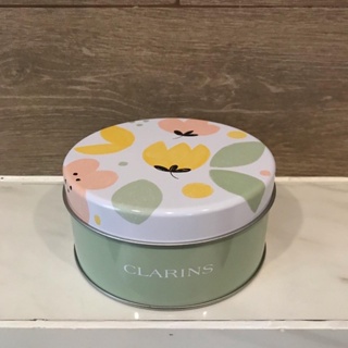 กล่องเหล็ก กล่อง แบรนด์ Clarins ของแท้ น้ำหนักเบา กล่องใส่ของ กล่องใส่เครื่องประดับ ก็ได้ เรียบๆ ของใหม่ มือ 1