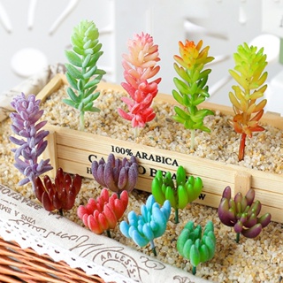 AG 1Pc Artificial Succulent Plant Flocking DIY Home Office Furniture Bonsai Decor