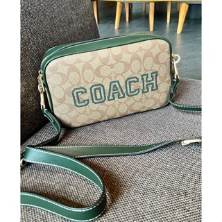 COACH JAMIE CAMERA BAG IN ISIGNATURE CANVAS WITH VARSITY MOTIF