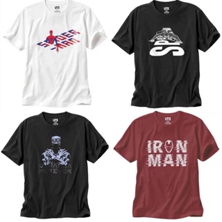 NEW Stock Uniqlo Marvel new Hulk marvel mens and womens 00short-sleeved T-shirt Iron Man Panther Spider-Man poiso_01