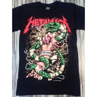 METALLICA HEAVY METAL BAND GREEN SNAKE RARE NEW TYPE SYSTEM HIGH QUALITY SILK SCREEN COLLECTABLE COTTON T-SHIRT_01