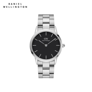 (ทักแชทรับโค้ด) Daniel Wellington นาฬิกาข้อมือ Iconic Link S Black 36มม สีเงิน