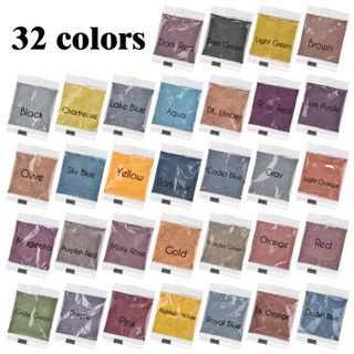 ผงย้อมสีผ้า เปลี่ยนสีได้ 32 สี 2 กรัม สําหรับตกแต่งเสื้อผ้า กระเป๋า DIY