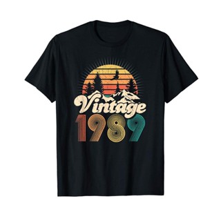 men tops t shirt 30Th Birthday Gifts - Vintage 1989 T-Shirt Hiking  2022 Fashion S Short Sleeve Print Tee Shirts C_03