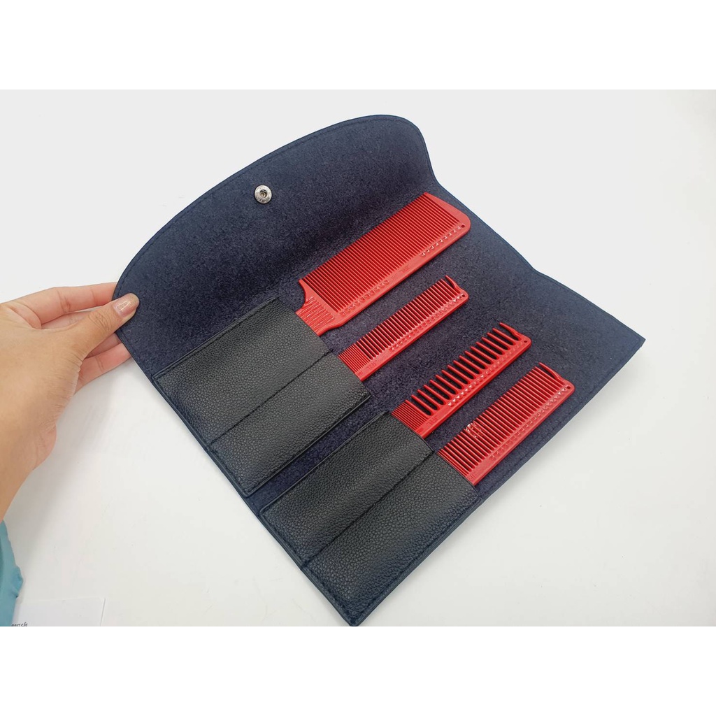 กระเป๋า-jrl-comb-set-เซ็ตหวีสีแดง-อุปกรณ์ดัดผมทำผมซาลอน