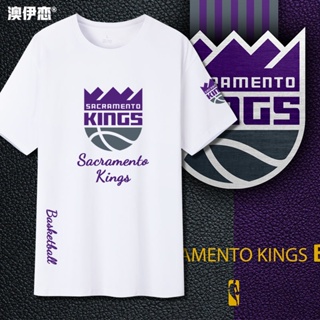 ขายดี!Sacramento Kings Jersey เสื้อฝึกซ้อม บาสเกตบอล แขนสั้น Cal กีฬาครึ่งแขน T แขนเสื้อ SummerS-5XL