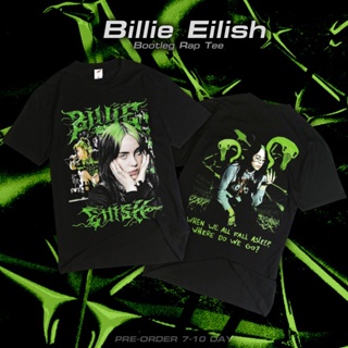 2023แฟชั่นคลาสสิกHH เสื้อยืด Billie Eilish Bootleg​ T-shirt V2 บิลลี่ ไอลิช บูทเลท เสื้อยืดคอกลม 48MJ