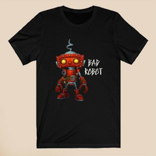 🔥 เสื้อยืด พิมพ์ลายโลโก้หุ่นยนต์ตลก Samurai สีดํา สําหรับผู้ชายเสื้อยืดอินเทรนด์ 🔥