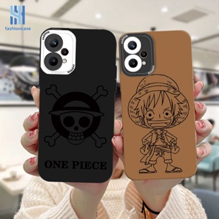 เคสโทรศัพท์มือถือซิลิโคน TPU ลายการ์ตูนวันพีช มีหมวกฟาง สําหรับ Samsung A10S A50 A20S A03S J7 Prime A02S A20 A72 A32 A52 A12 A51 A50S A10 A30S A52S A30 M12 M10 M01S A54 A15